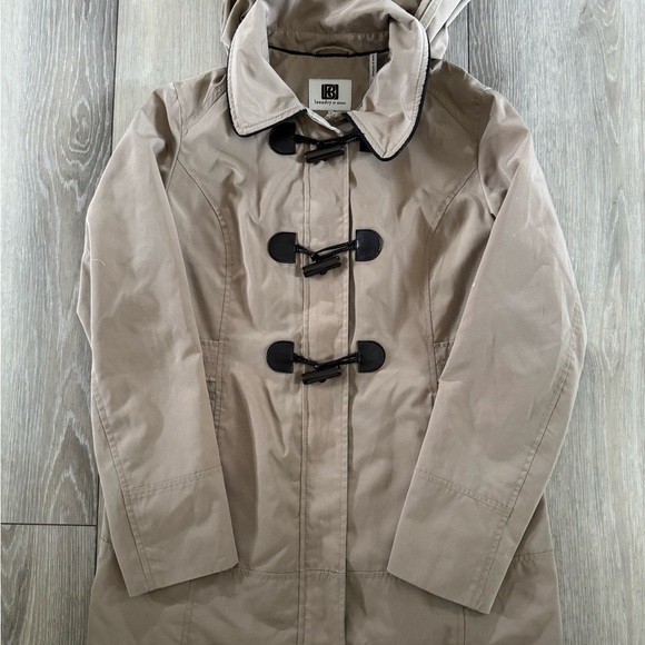 Laundry by Design Tan Trench Coat with Black Toggles - Picture 1 of 2